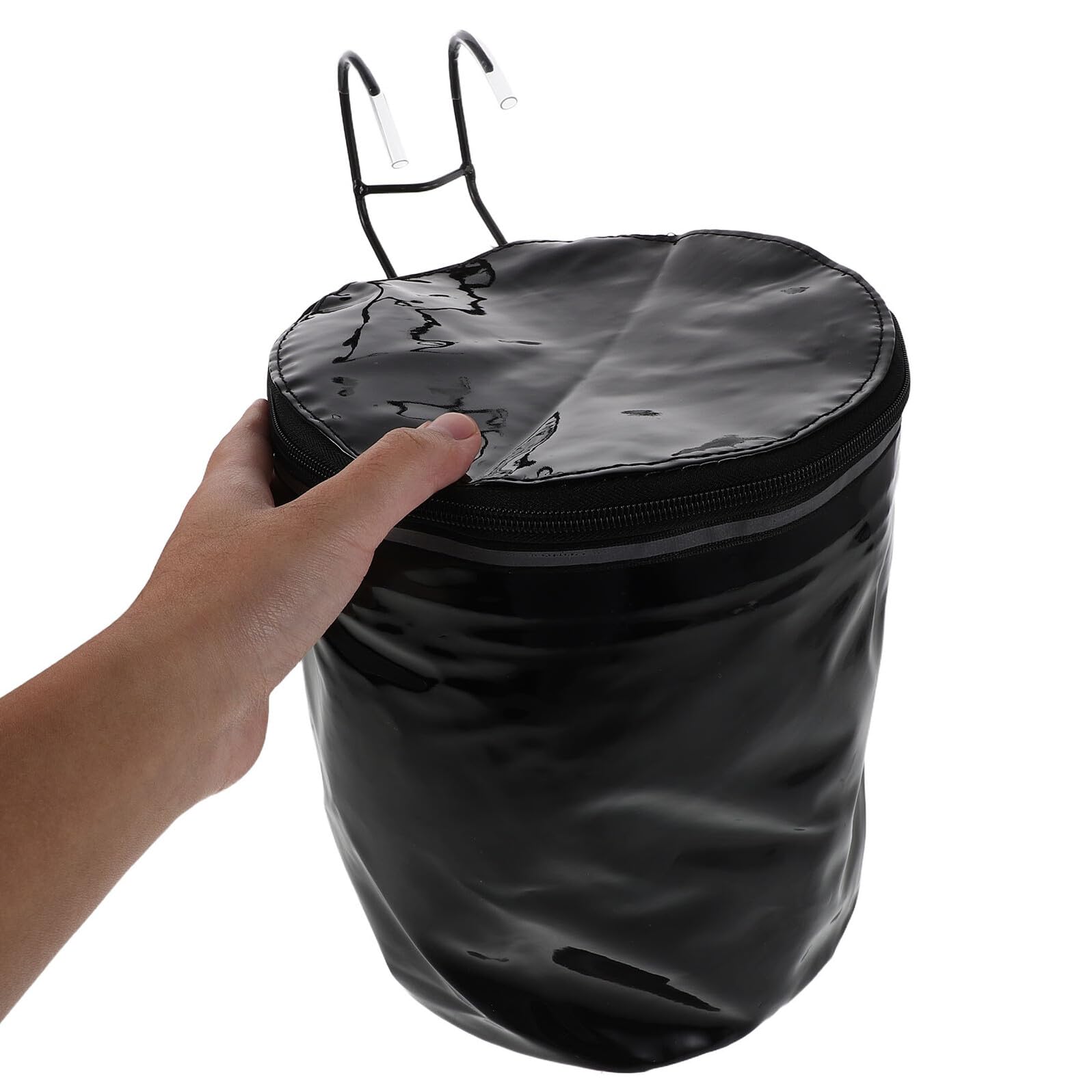 Cestino Anteriore in Tela con Zip per Bici Elettriche e Cruiser Borsa Portaoggetti Manubrio con Ganci e Striscia Riflettente per Spesa e Trasporto Quotidiano