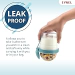 EYNEL 4 Pack 17 oz Small Breakfast On The Go Yogurt Parfait Cups, Reusable Plastic Containers with Lids and Spoons, Perfect Jars for Overnight Oats Cereal Granola Oatmeal