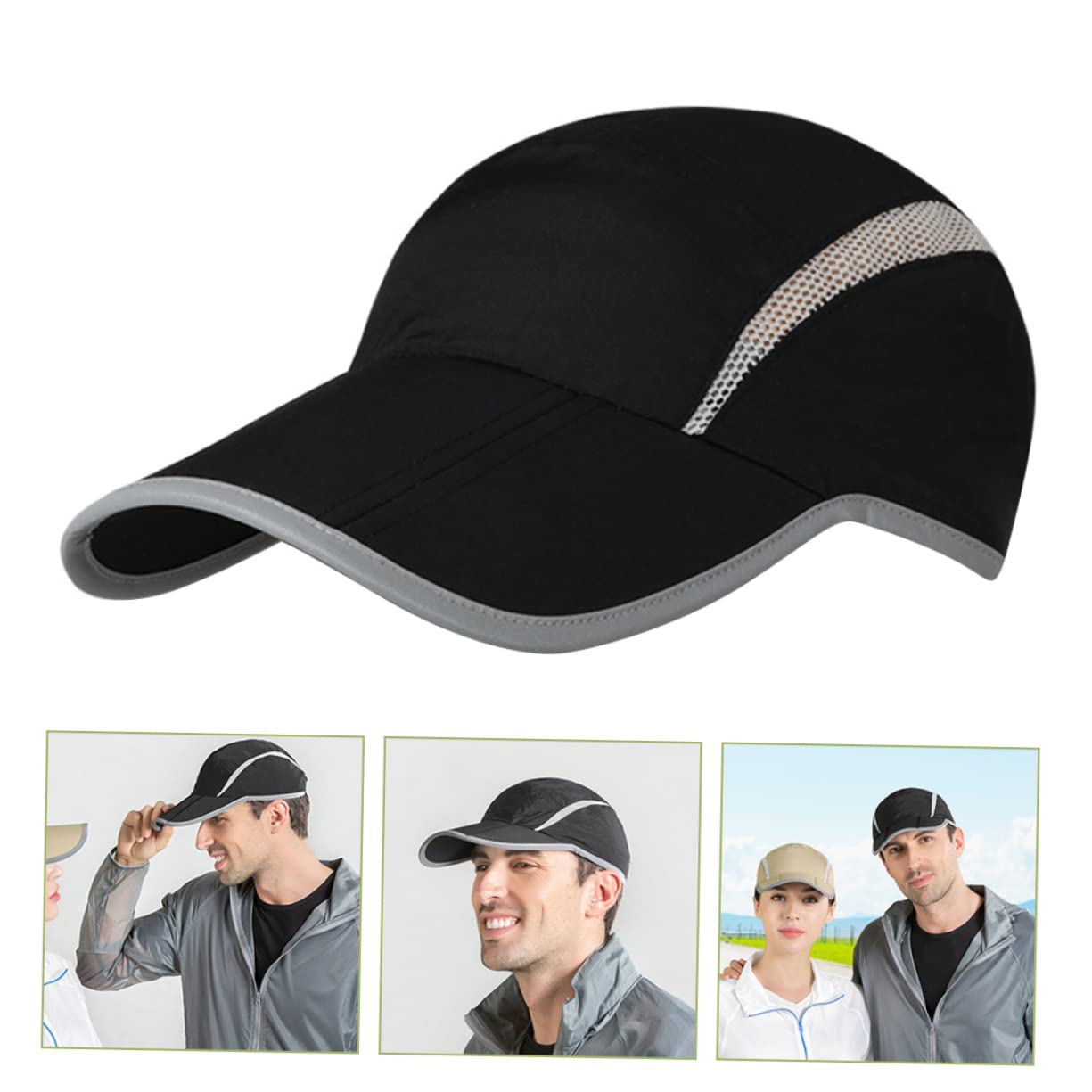 YSJNHX Czapka z daszkiem męska czapka na lato misja czapka chłodząca czapka do tenisa czapka męska uchwyt dopasowana czapka z daszkiem damska czapka do biegania czapki dla mężczyzn Chapeau zwykły