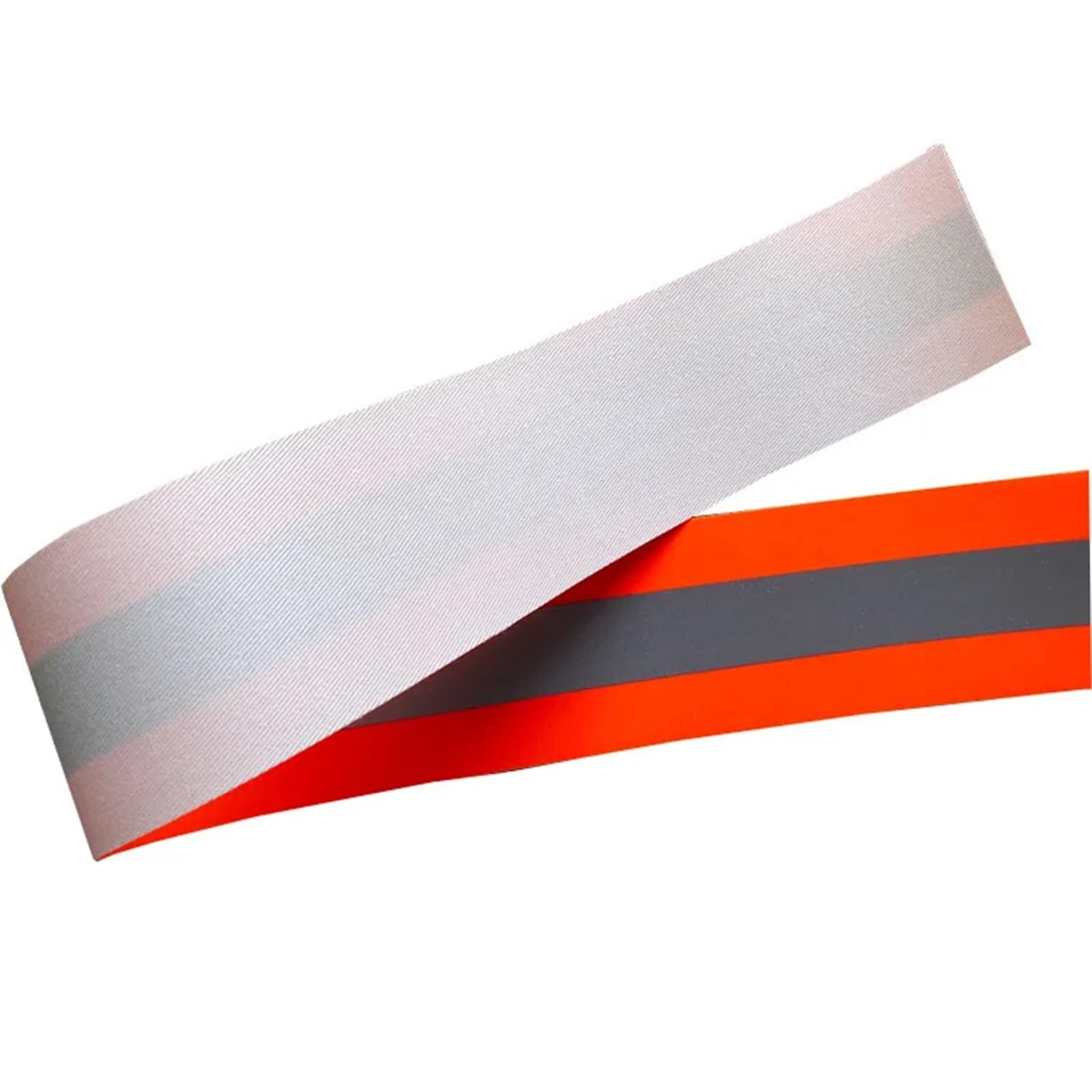 AMZBNEIDI High Visibility Reflective Fabric Tape, Reflective Retardant Cotton Fabric Ribbon Tape Multicolor Multiple Sizes(Orange,5cmx10m)