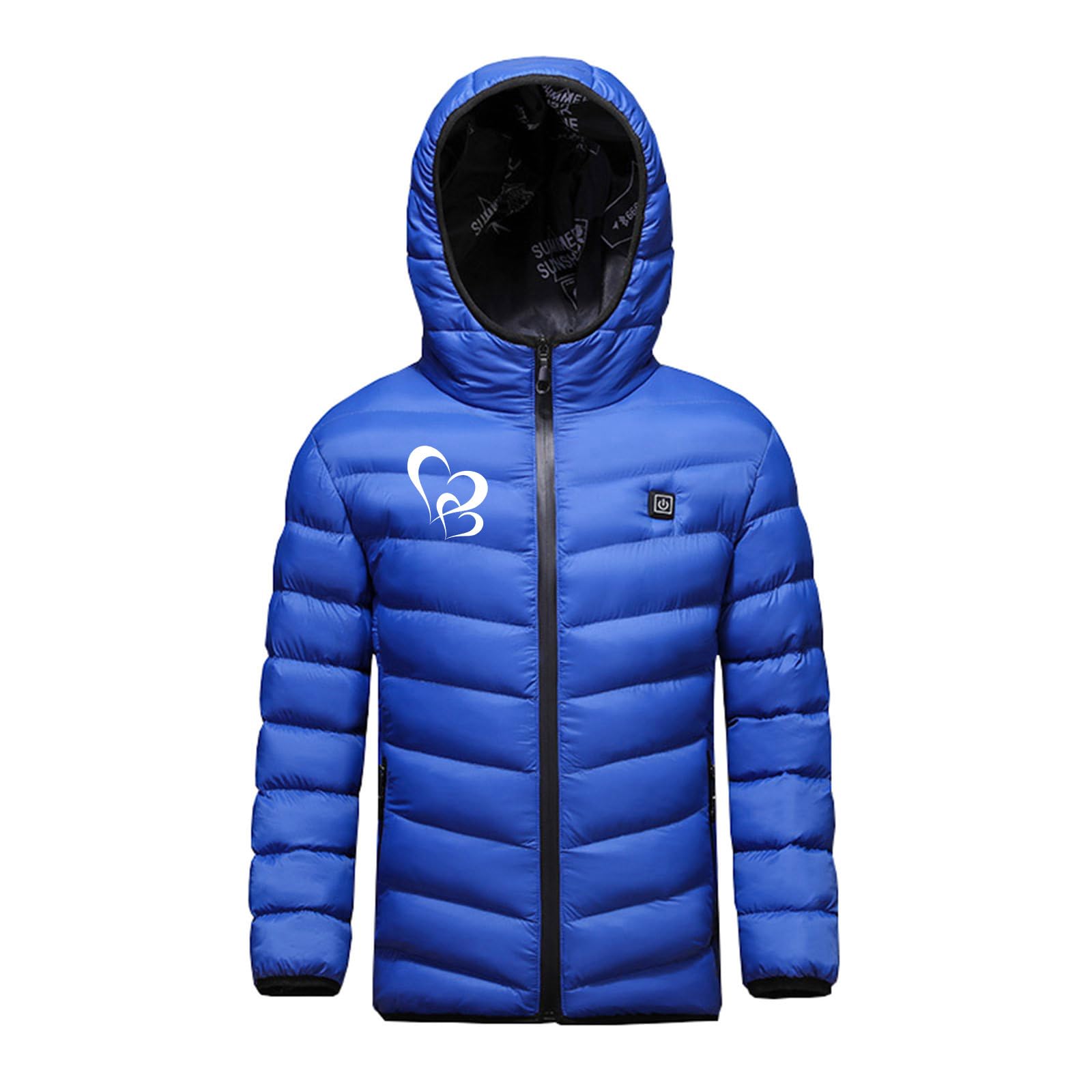 Battnot Beheizbare Jacke Kinder Heizjacke mit Heizung USB Elektrische Beheizte Jacke für Jungen Mädchen Kapuzenjacke Winterjacke Beheizbare Weste Pufferjacke Heizmantel Funktionsjacke Outdoorjacke