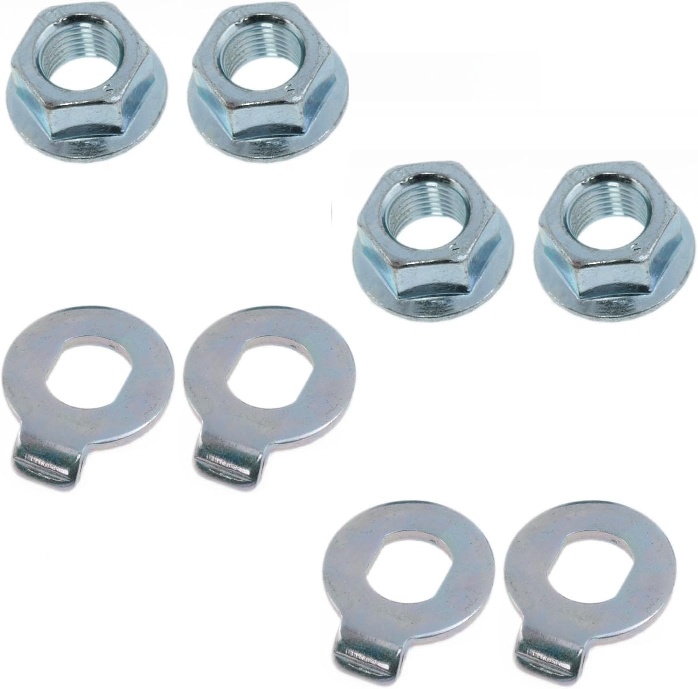8 Piece M12 E Bike Hub Motor Axle Nut and Safety Washer Set
