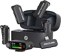 Hollyland Lark MAX 2 Combo Versão 4 Pessoas, Microfone Lavalier Sem Fio, Ideal para Gravação com Várias Pessoas, Microfone para Câmera, iPhone, Android, (4TX + 2RX + Case de Carregamento)