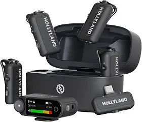 Hollyland Lark MAX 2 Combo Versão 4 Pessoas, Microfone Lavalier Sem Fio, Ideal para Gravação com Várias Pessoas, Microfone para Câmera, iPhone, Android, (4TX + 2RX + Case de Carregamento)