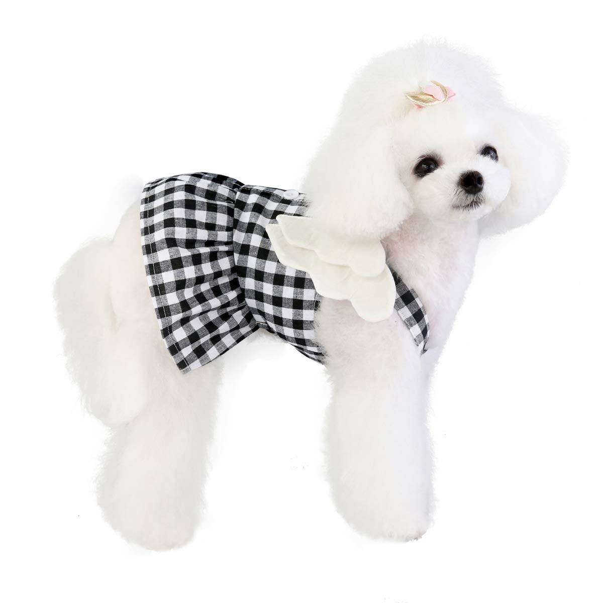 Clopon Dog Dress Cute Pet Dogs Dresses for Small Dogs Cat Apparel Skirt Princess Puppy Dress Black B