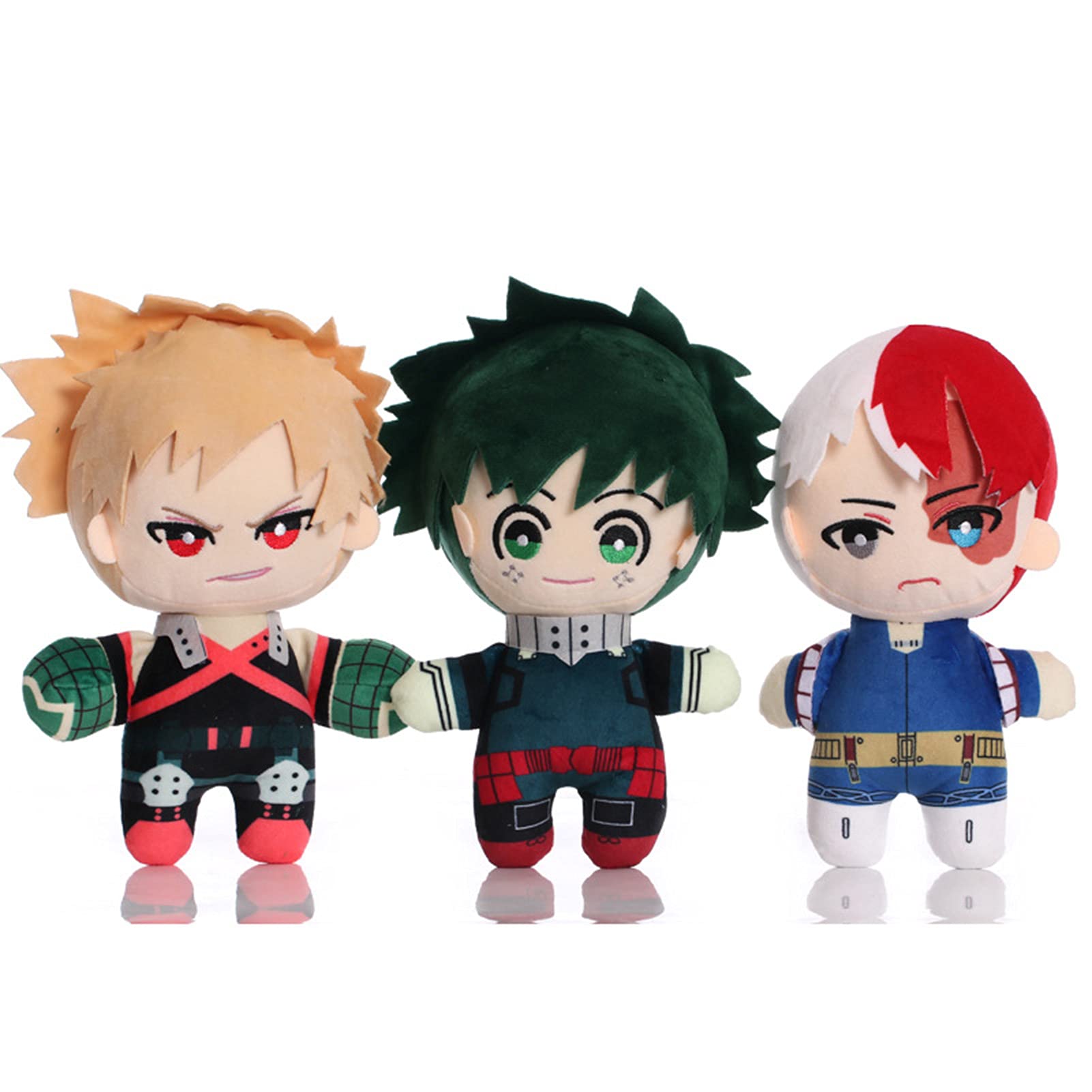 Salemor Set of 3 Pcs My Hero Academia Plush Toys 9", Shoto Todoroki Izuku Midoriya Katsuki Bakugo St