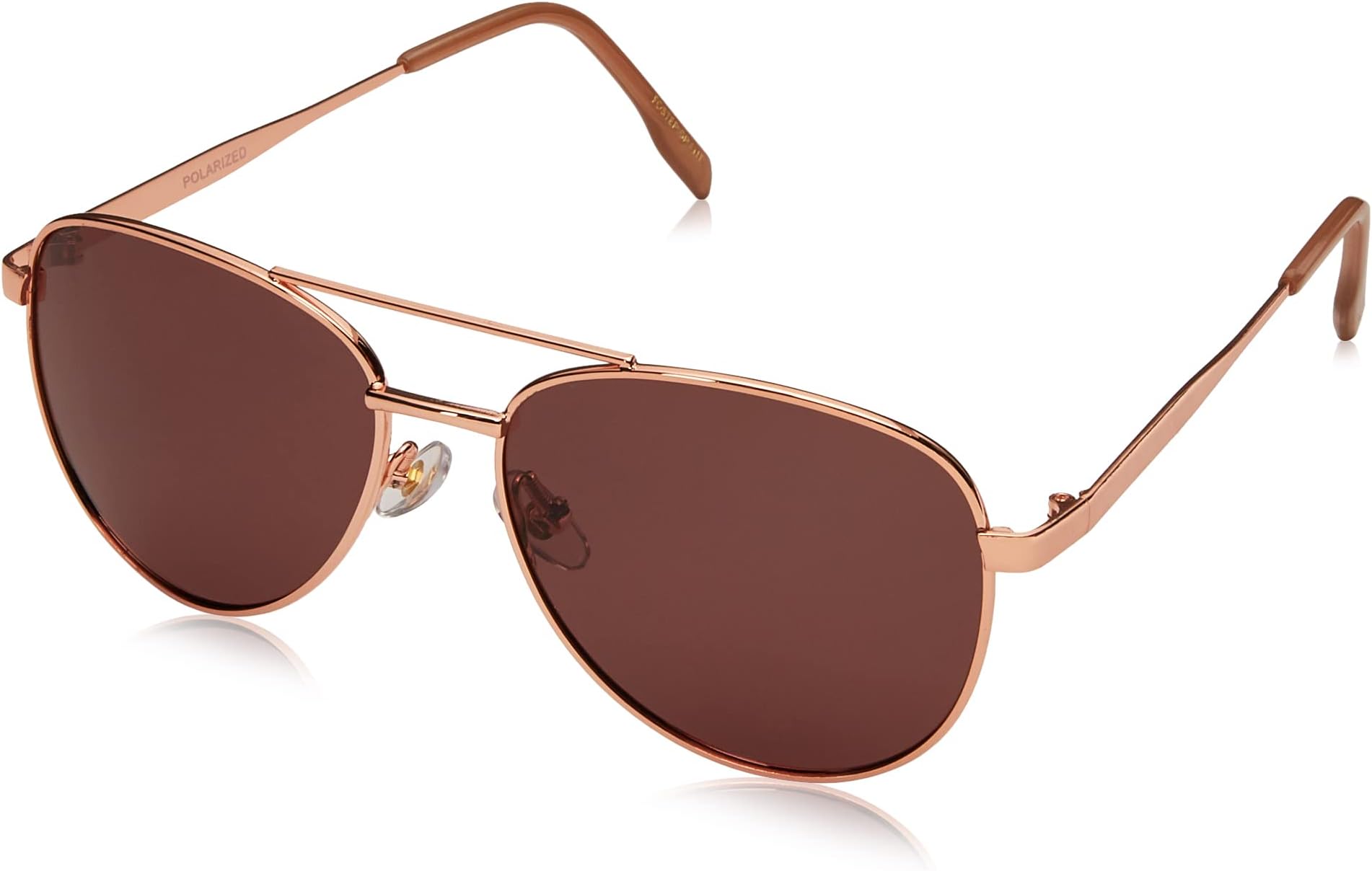 Women's Prelude Rose Pol Polarized Aviator Sunglasses, Gold, 60 mm