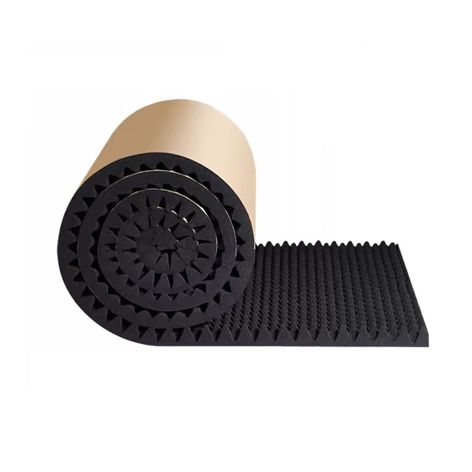 Panseaux En Mousse Acoustique Auto-adhésive De 20mm D'épaisseur, Coton Absorbant Les Sons Pour Les Murs, Les Portes Et Les Studios D'enregistrement à Domicile Ou Au Bureau(Size:1*10m,Color:Noir)
