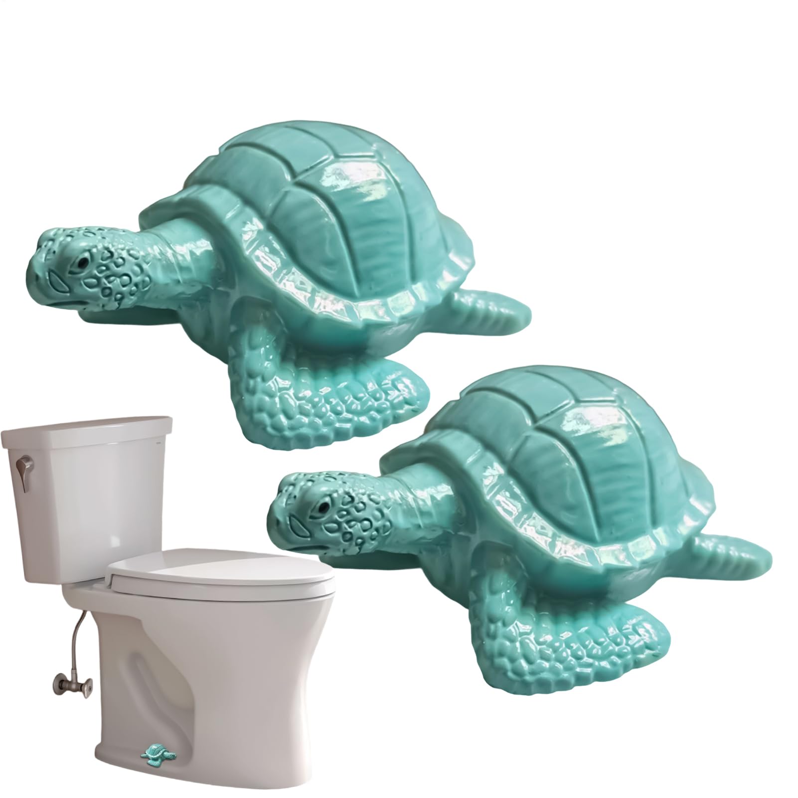 Embellecedor de tornillo de inodoro estilo tortuga para baños familiares y caravanas, 2 unidades