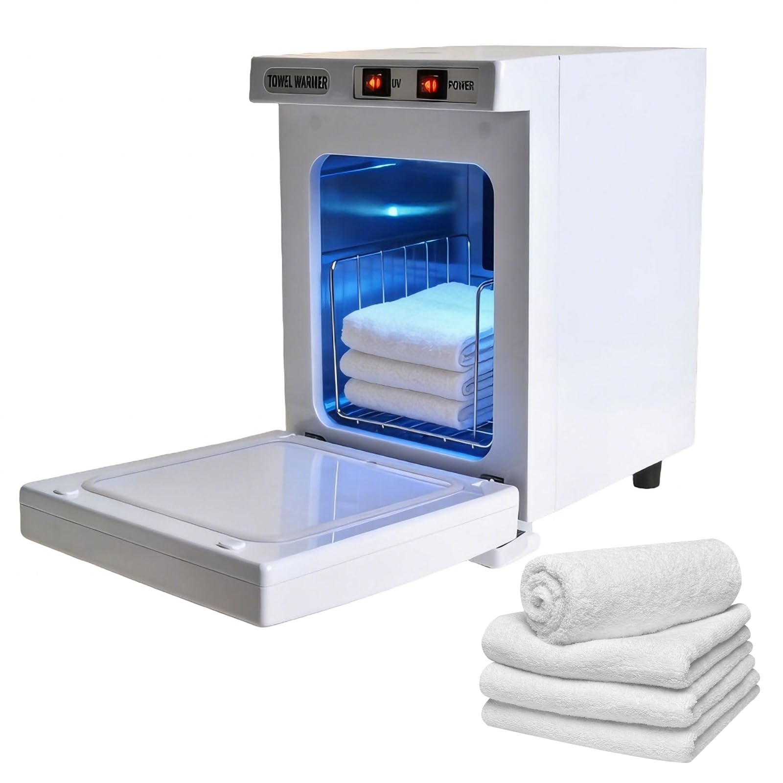 Handtuchwärmer 5L,Elektrischer Handtuchheizschrank mit UV-Licht,Kompressenwärmer Schnelles Aufheizen auf 75°C,Handtuchdampfer für 10-15 Handtücher,Ideal für Spa,Salon & Zuhause