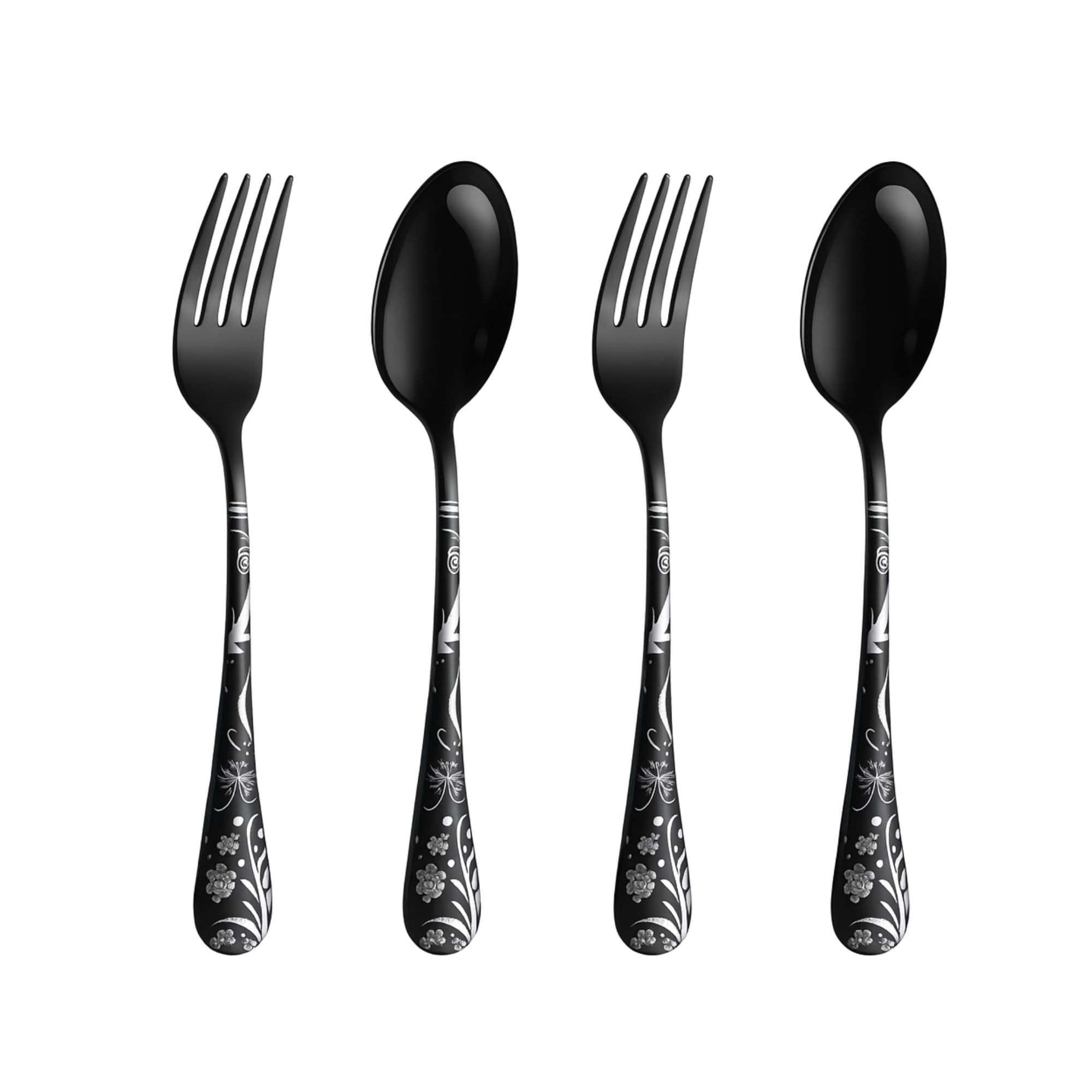 Korean Flatware Set - 4 Piece Stainless Steel -10