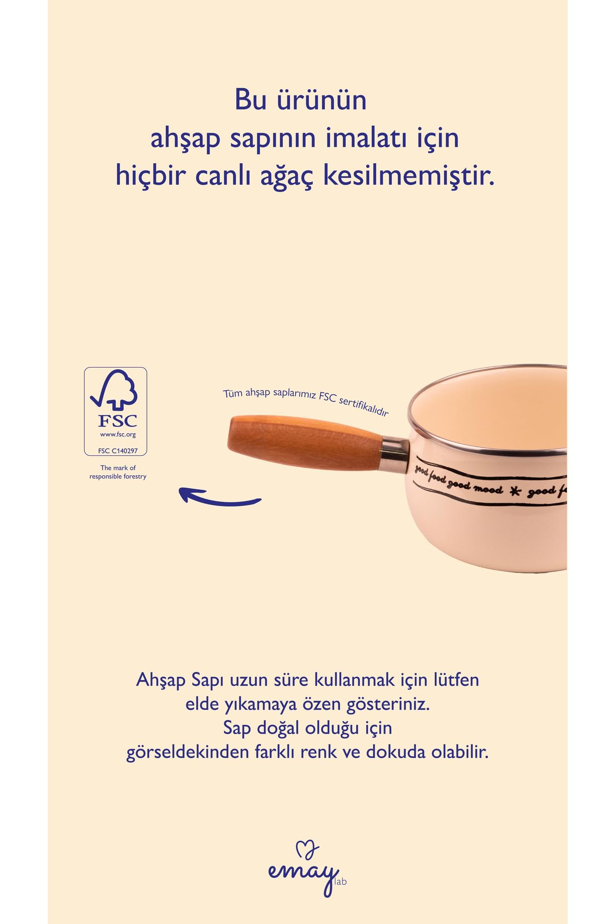 Merry Yılbaşı Özel Emaye Tava 16Cm (1,3 Litre)