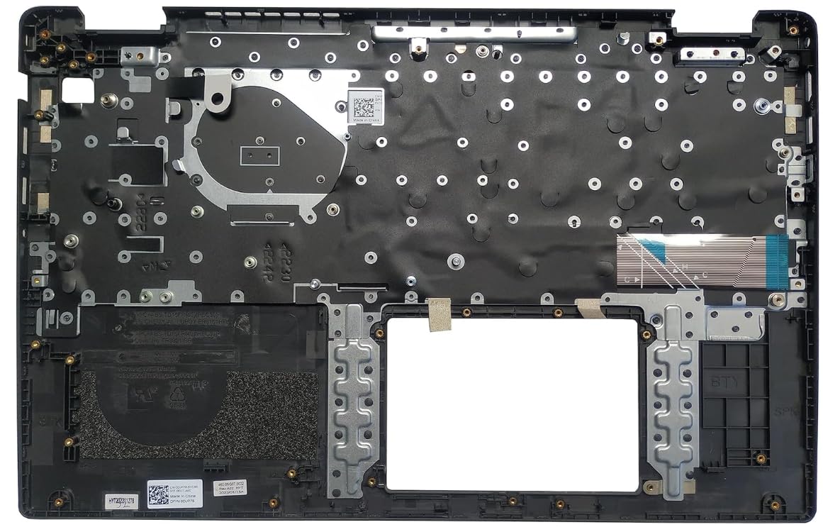 Teclado de Computadora Portátil Compatible para DELL Latitude 3520 0DJP76 Latín Fundas de Palma Carcasa Sin retroiluminación