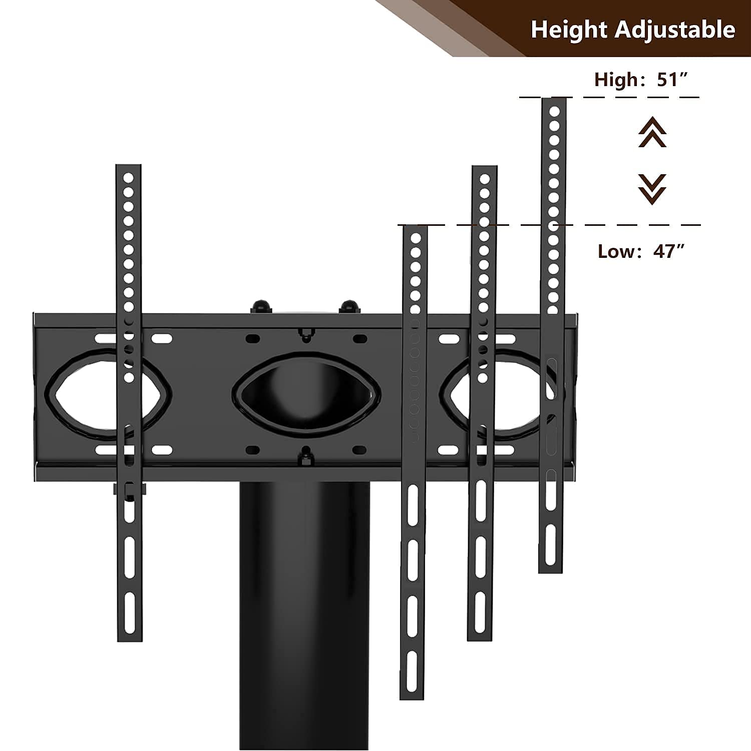 Buy TAVR Glass Corner TV Stand with Swivel Mount and Height Adjustable