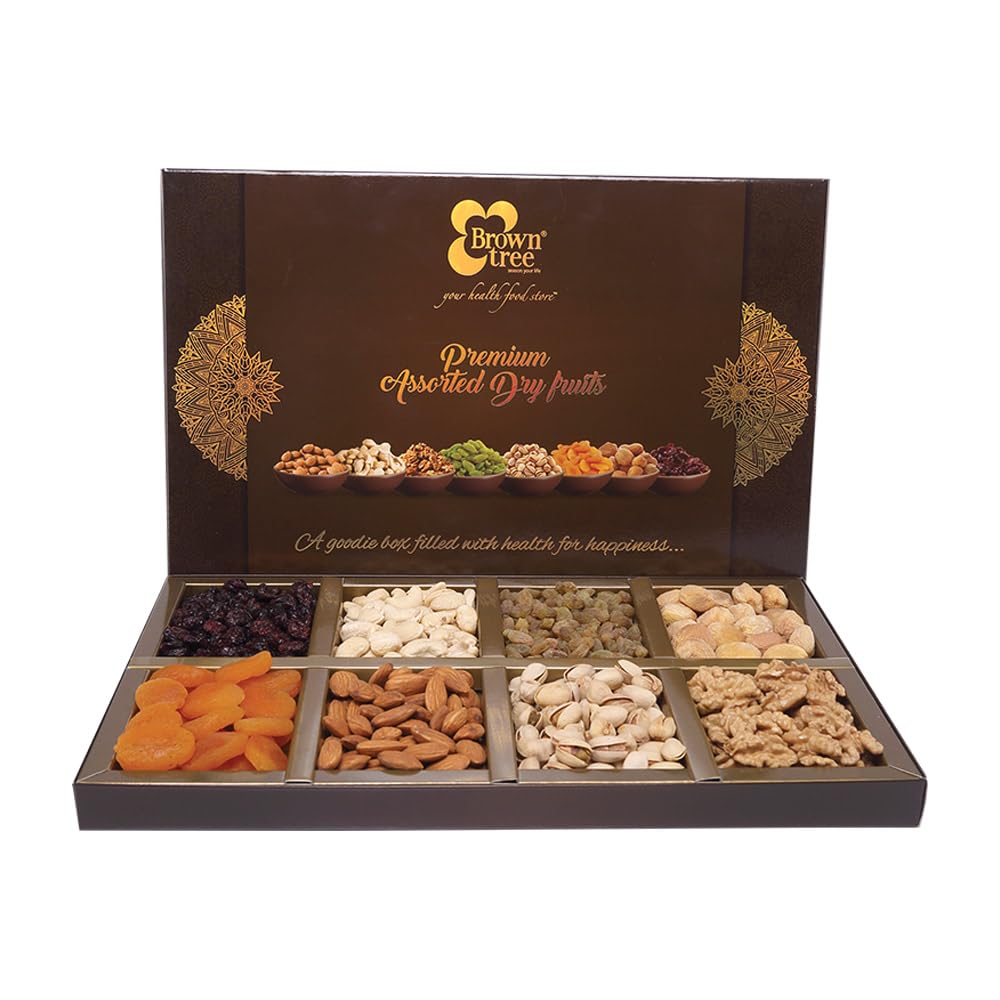 Browntree Premium 8Pcs- 500g | Fresh & Healthy Dry Fruits and Nuts for Coworkers, Relatives, and FriendsIDiwali Gift Hamper| Ideal gift box for all celebration |Corporate Gift box (B0CL56MGBX) Amazon Price History, Amazon Price Tracker