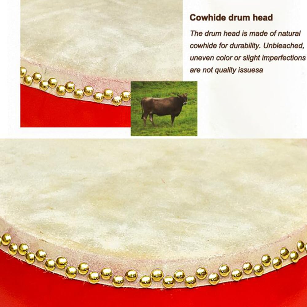 Tamburo cinese con supporto, tamburi acuti in legno massiccio, supporto per spettacoli di festival,Dragon drum,58CM