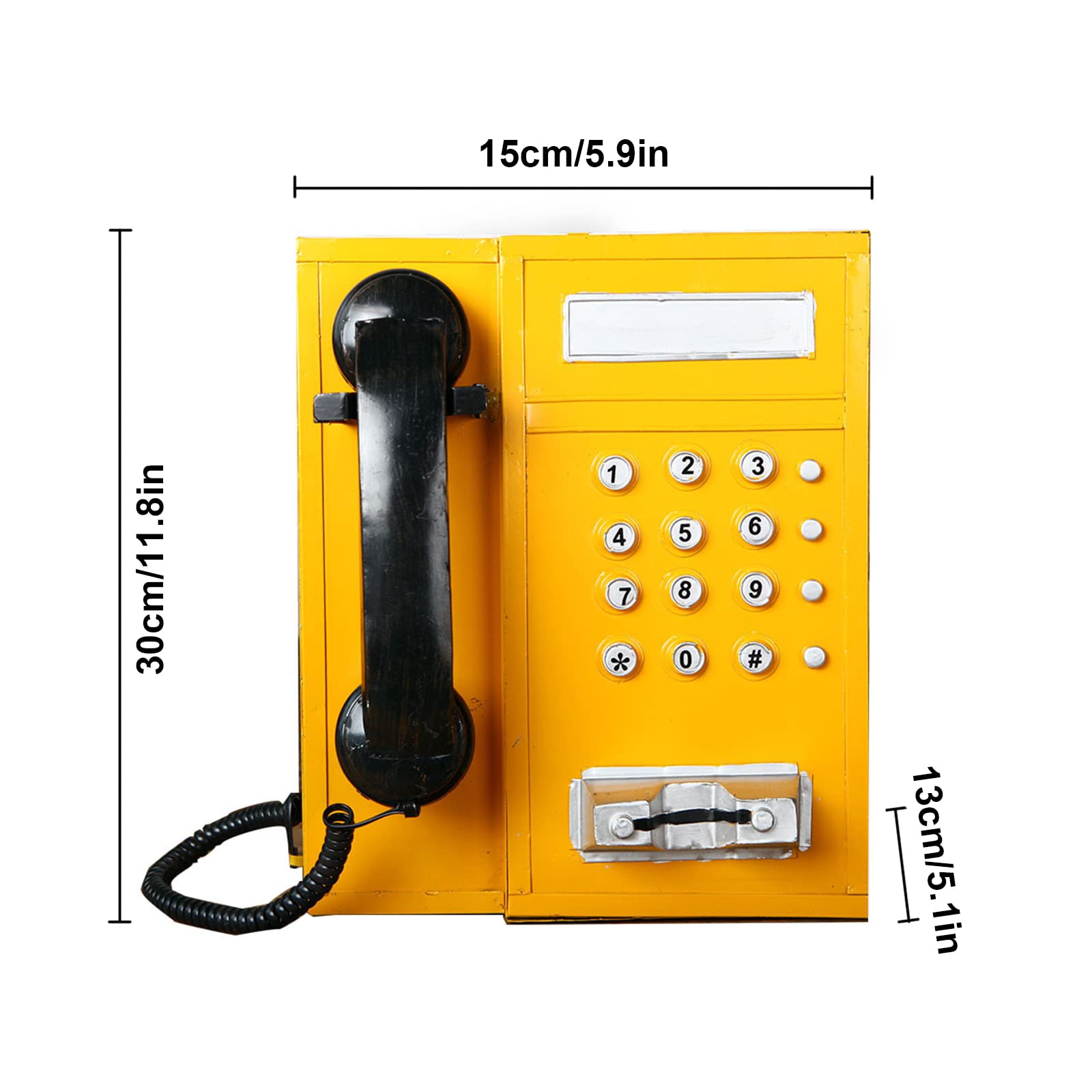 Antyczny telefon przewodowy przewodowy telefon stacjonarny biurko do domu ozdoba dekoracyjna, telefony telefon stacjonarny zabawki wystrój domu,Red