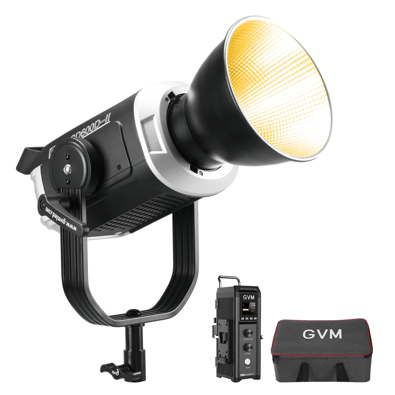 GVM 600W Lampe vidéo LED COB Bicolore avec contrôle APP/DMX, 2700K à 7500K, 128000Lux/1m, Photographie Continue pour Studio, Film, Enregistrement vidéo, Youtube, lumière Photo CRI97+