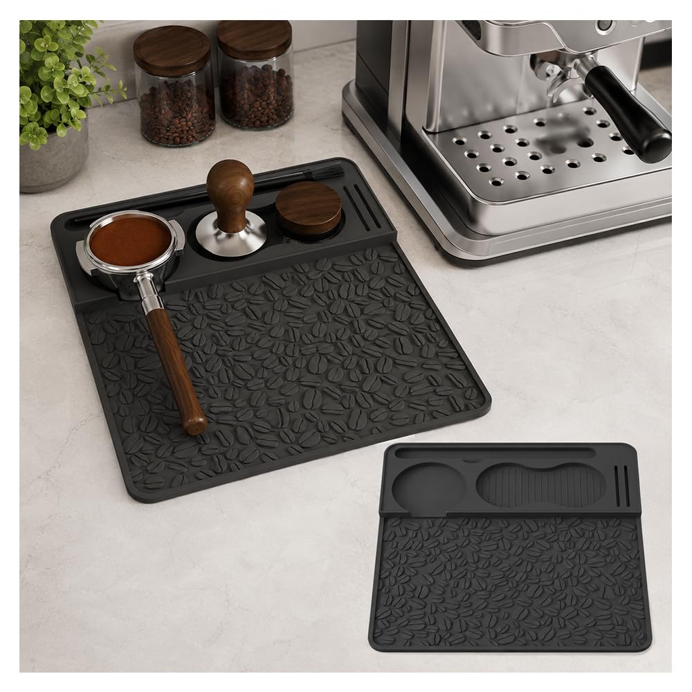 Coffee Tamper Mat for Lelit Elizabeth PL92T 2018-2026, Non-Slip Coffee Tamper Corner Mat…