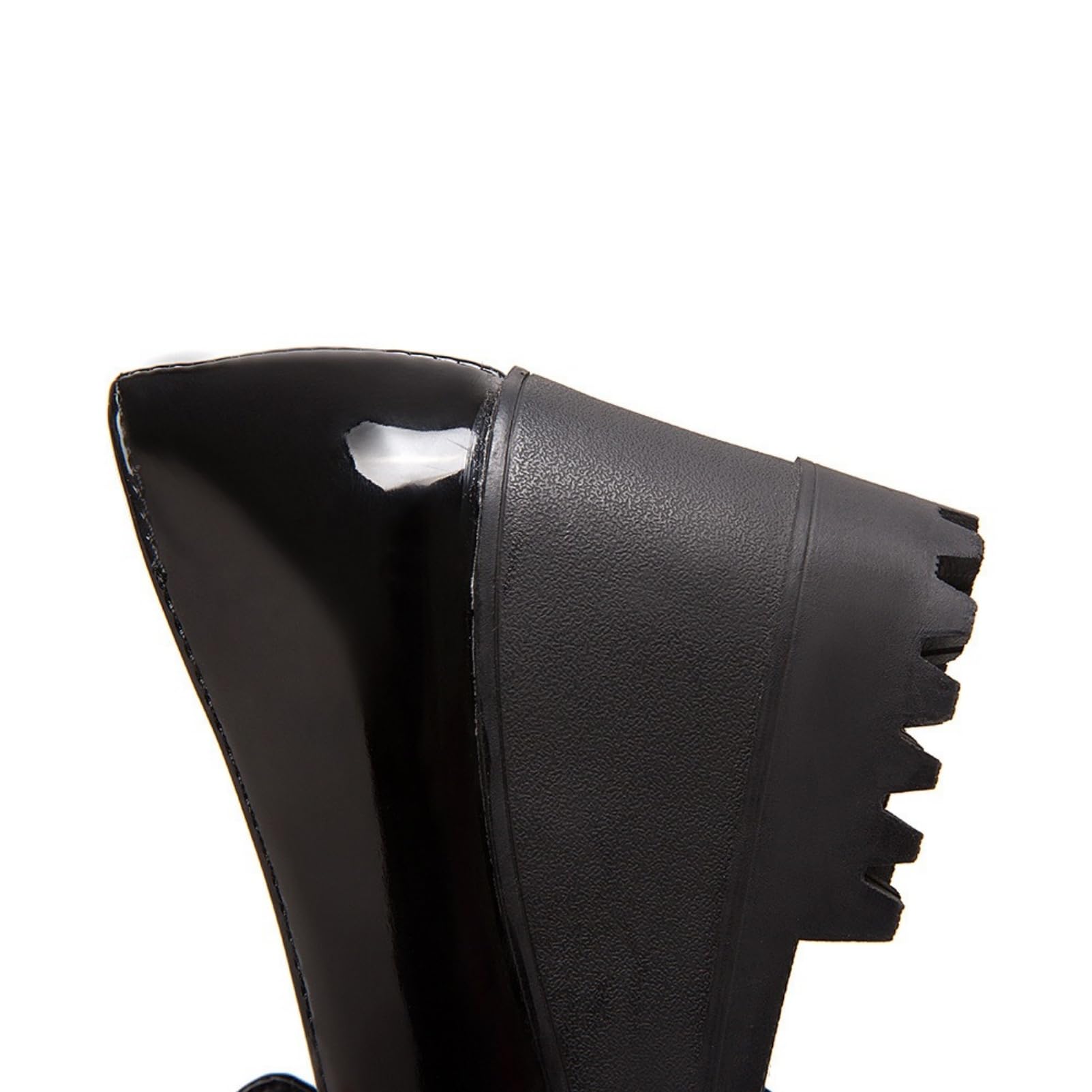 Amtopiyo Mocassini da donna eleganti con nappa, tacco a zeppa, casual, senza lacci, da ufficio