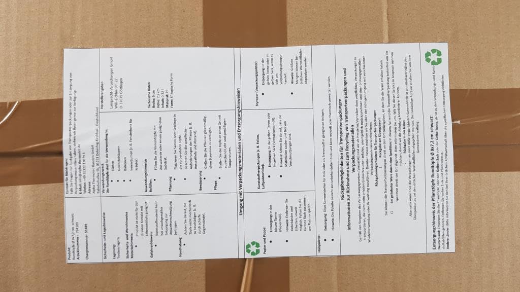 20 Rundtöpfe Ø 9 x 7,2 schwarz Göttinger Pflanztöpfe Pflanzkübel Blumentöpfe
