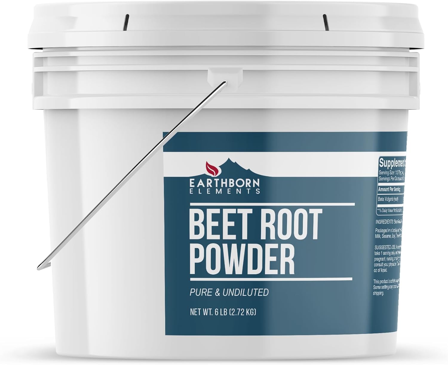 Earthborn Elements Beet Root Powder 1 Gallon Bucket, Pure & Undiluted, Smoothies & Shakes