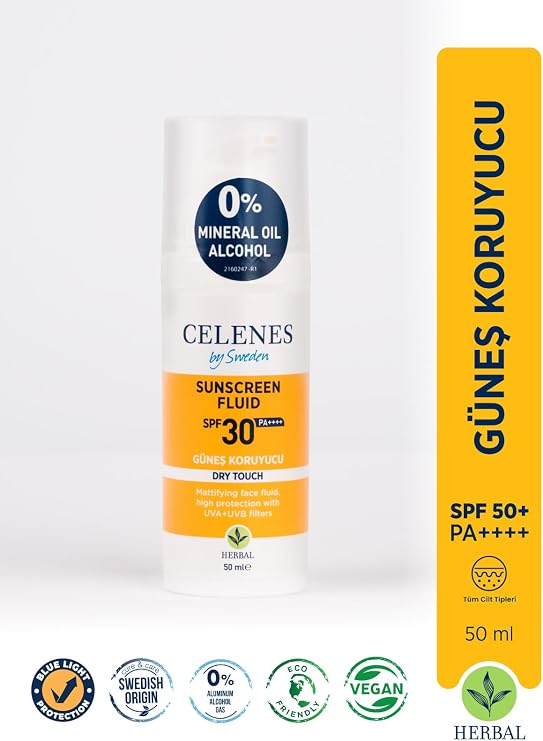 Celenes Dry Touch High Protection Face and Low-cut Sunscreen, 30 Spf, 50 ml
