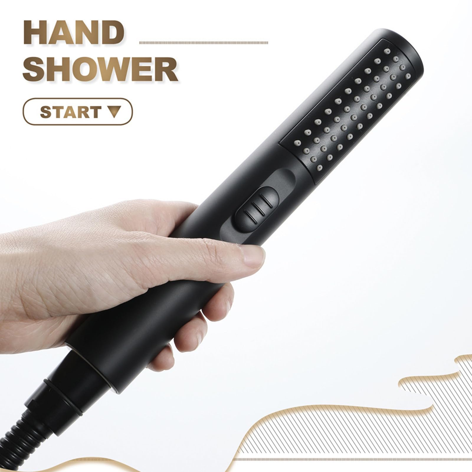 Alcachofa de Ducha Alta Presión Alcachofa Ducha con 1.5m Manguera Cabezal Ducha 2 Funciones Telefono Ducha ABS Alcachofa Ducha Antical Montado en la Pared
