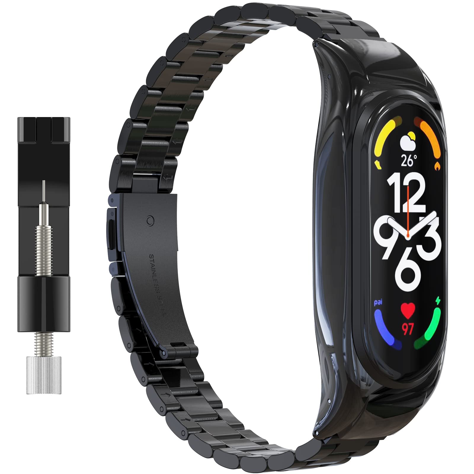 Amazon.co.jp: GeeRic Xiaomi Smart Band 7 対応 バンド 金属