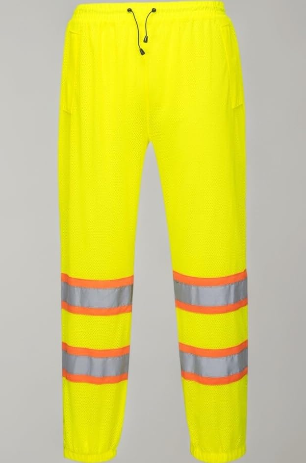 US386 Hi Vis Safety Work Mesh Over Pants with Reflective Tape ANSI, LXL