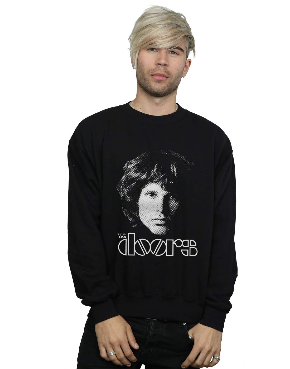 Absolute Cult Men's Black The Doors Jim Morrison Shadow Sweatshirt XX-Large