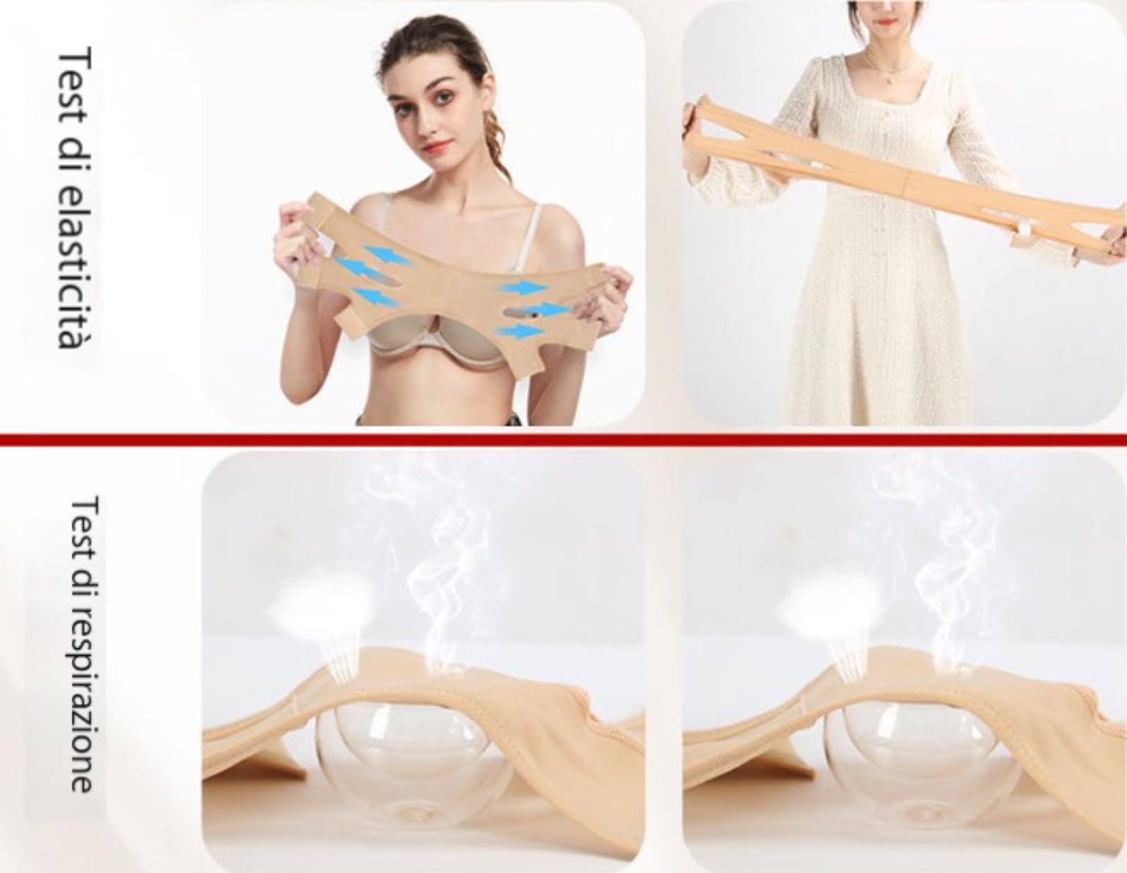 Sweetlifty Doppio Mento/Face Shapewear - Fascia Viso Lifting, Riutilizzabile, Traspirante, Crea una Mascella Raffinata (Tonalità della pelle,L (mento alla sommità della testa: 63~80 cm))