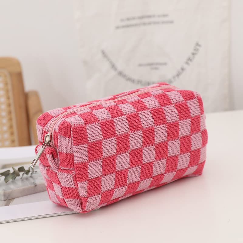 Image of Pencil Case Pencil Pouch Cute Pen Holder Aesthetic Pen Bag Coin Pouch Cosmetic Bag Office Stationery Organizer for School College and Travel (pink)