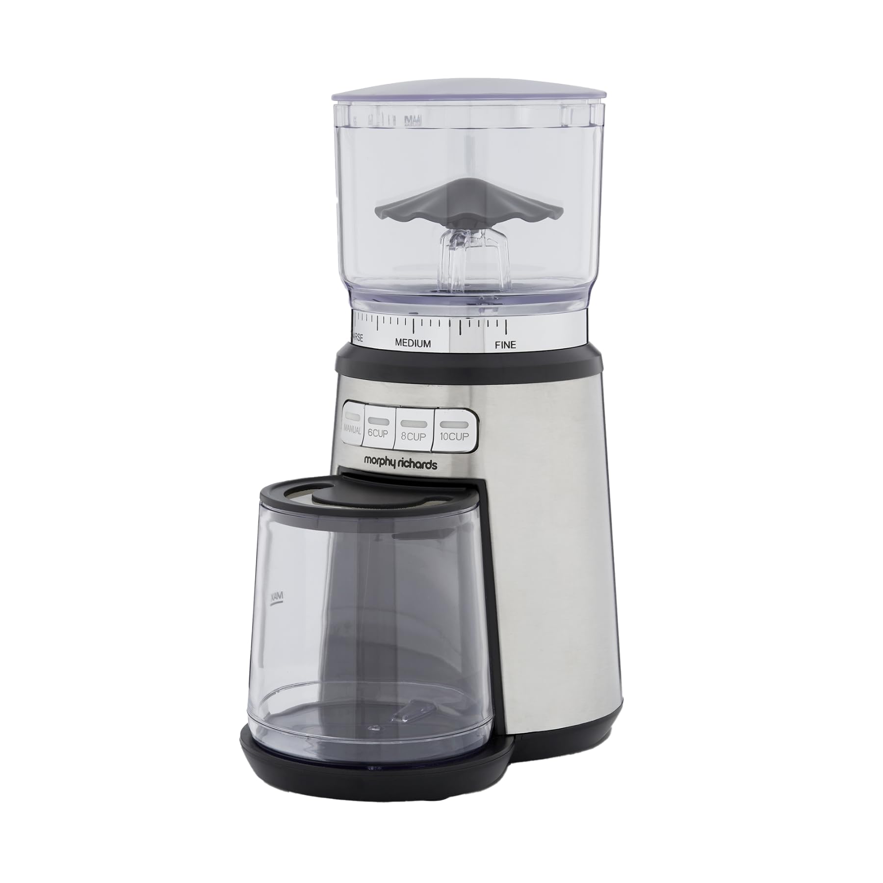 Morphy Richards Morphy Richards Electric Coffee Grinder and Burr, 200g Capacity, Removable Grinding Cup, Stainless Steel Body, 20 Grinding Setti
