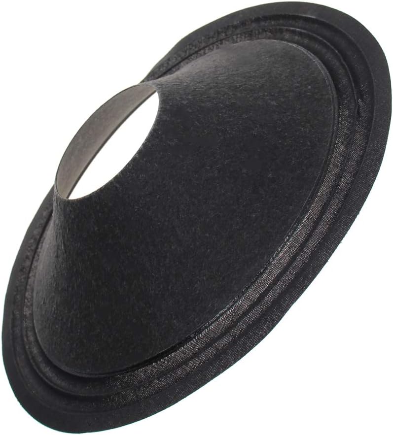 Heyiarbeit 10 inches Paper Speaker Cone Subwoofer Cones Drum Paper 2.6 inches Inner Diameter with Rubber Surround 2Pcs