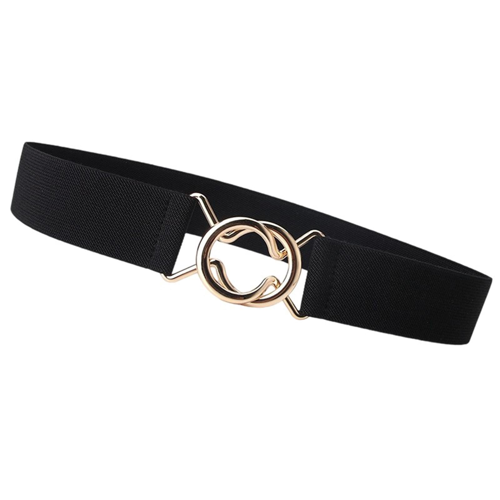 MICFENY Stretch Fabric Waist Cincher Belt With Metal Hook Closure Flexible Waistband For Women Teens Casual Outfit Dresses