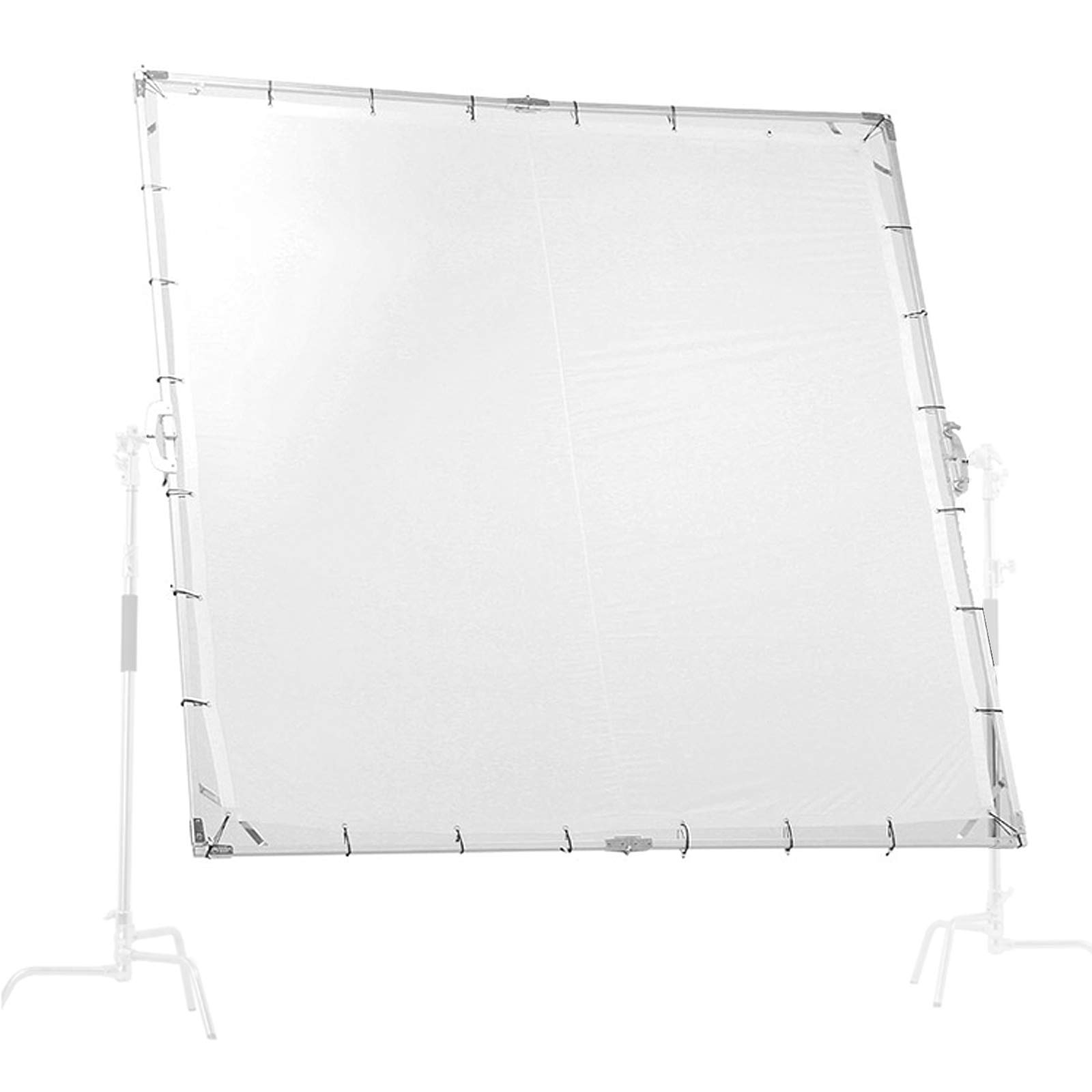 Tissu de Diffusion en Toile de Soie Artificielle Blanche Professionnelle pour éclairage Doux en Studio et en Plein air, Photographie et Prise de Vue vidéo (Tissu Uniquement) 2,4 x 2,4 m