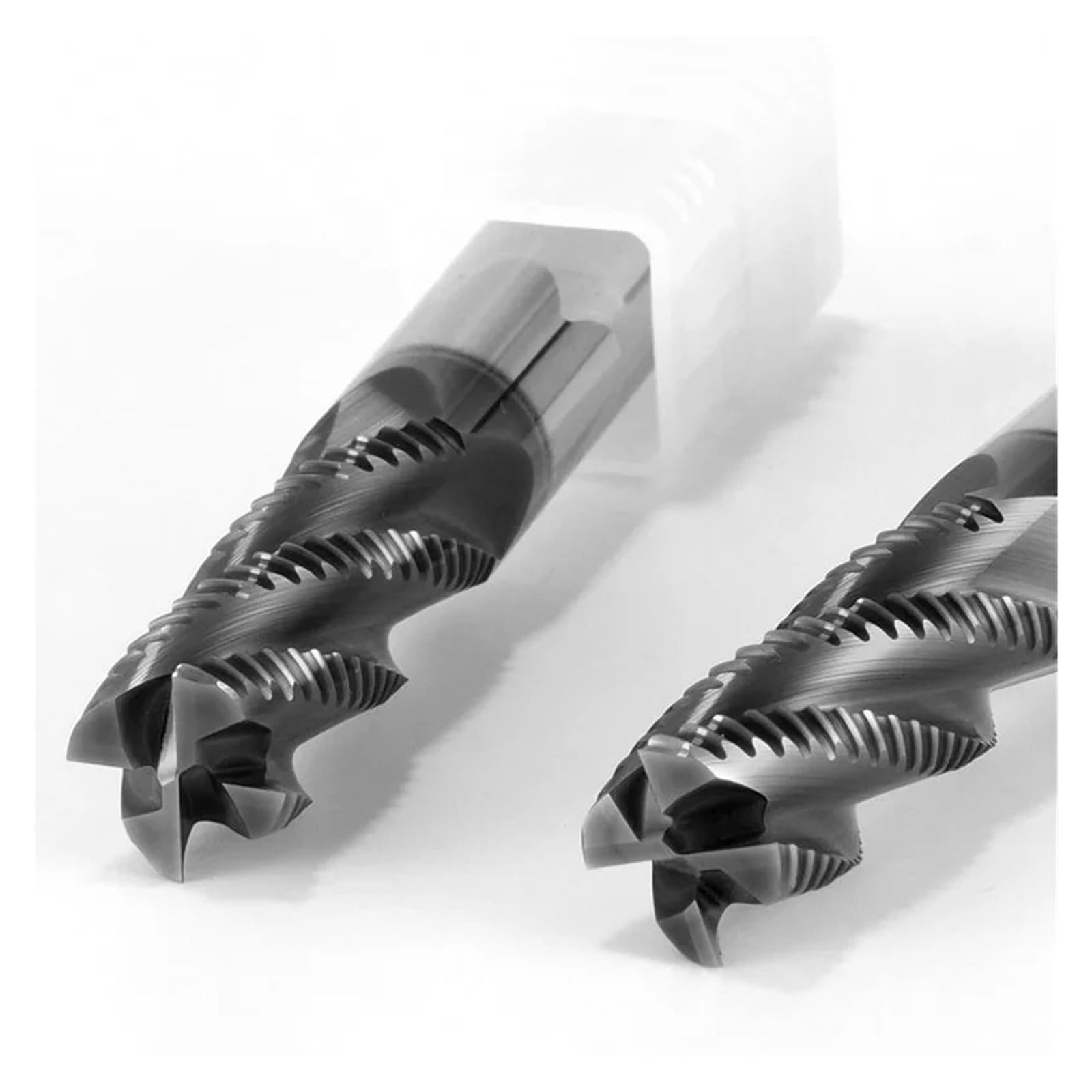 Fresa De Mecanizado En Bruto 4 Flautas HRC65, Extremo Desbaste Carburo Sólido, 3~20mm, Acero Tungsteno CNC, 1 Ud(D10x25x10Dx75L)