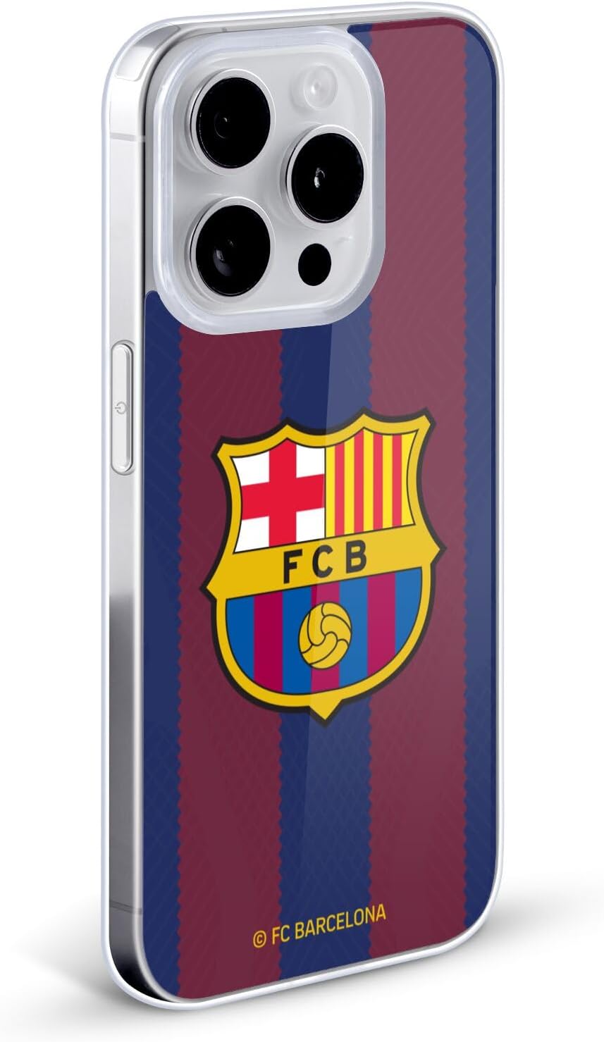 Head Case Designs Officially Licensed FC Barcelona Home 2023/24 Crest Kit Gel Case [Military Grade Protection] Compatible with Apple iPhone 17 Pro
