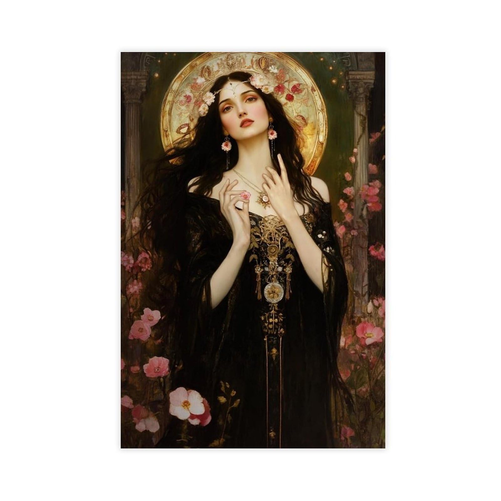 Wjwart Giclee Art Nouveau Poster Canvas Poster Bedroom Decor Landscape Decor Gift 12X18inch(30X45cm)