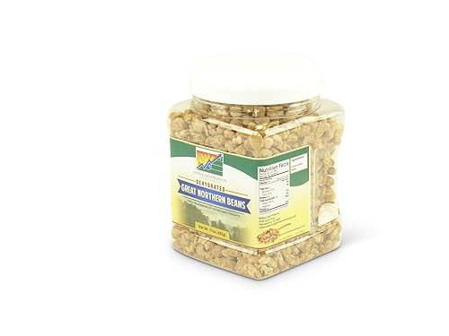 Miniatura 2 de Mother Earth Products Frijoles del norte de cocina rápida deshidratados, tarro de un cuarto de galón
