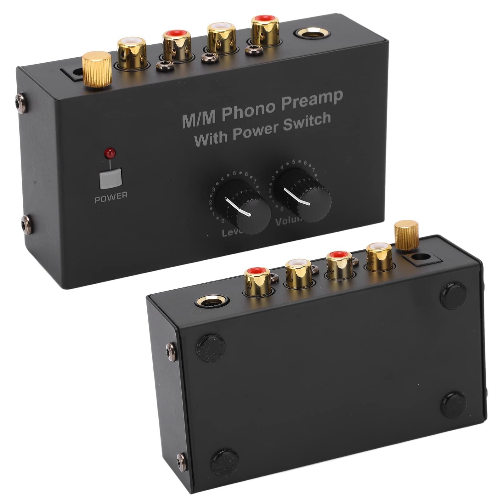 Przedwzmacniacz Gramofonowy Przedwzmacniacz Gramofonowy Przedwzmacniacz Gramofonowy Mini Audio Stereo Przedwzmacniacz Gramofonowy 2 XRCA L R Kontrola Poziomu Wyjściowego Sygnału Wejściowego 100-240 VA
