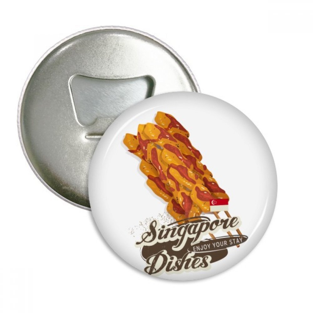 Décapsuleur aimant Singapour Satay 3pcs idée cadeau originale