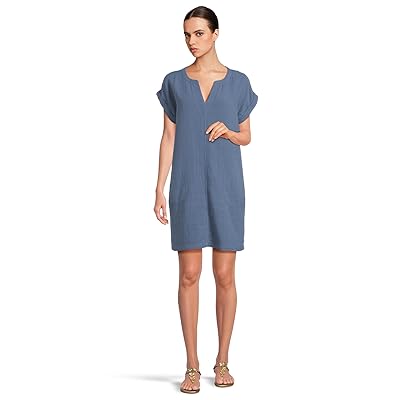 Mod o doc Roll Up Short Dolman Sleeve Shift Dress Women