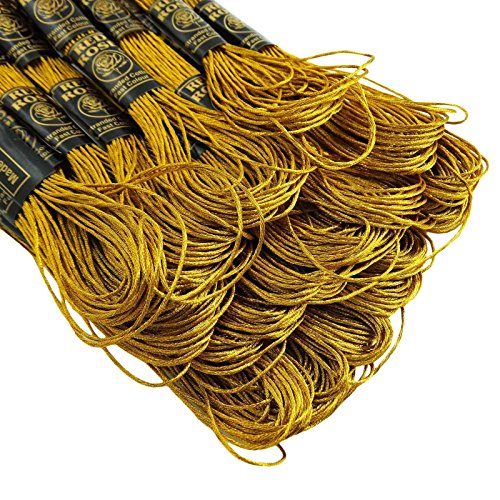 25 Piezas Hilo de Algodón Dorado para Bordado miniatura 2