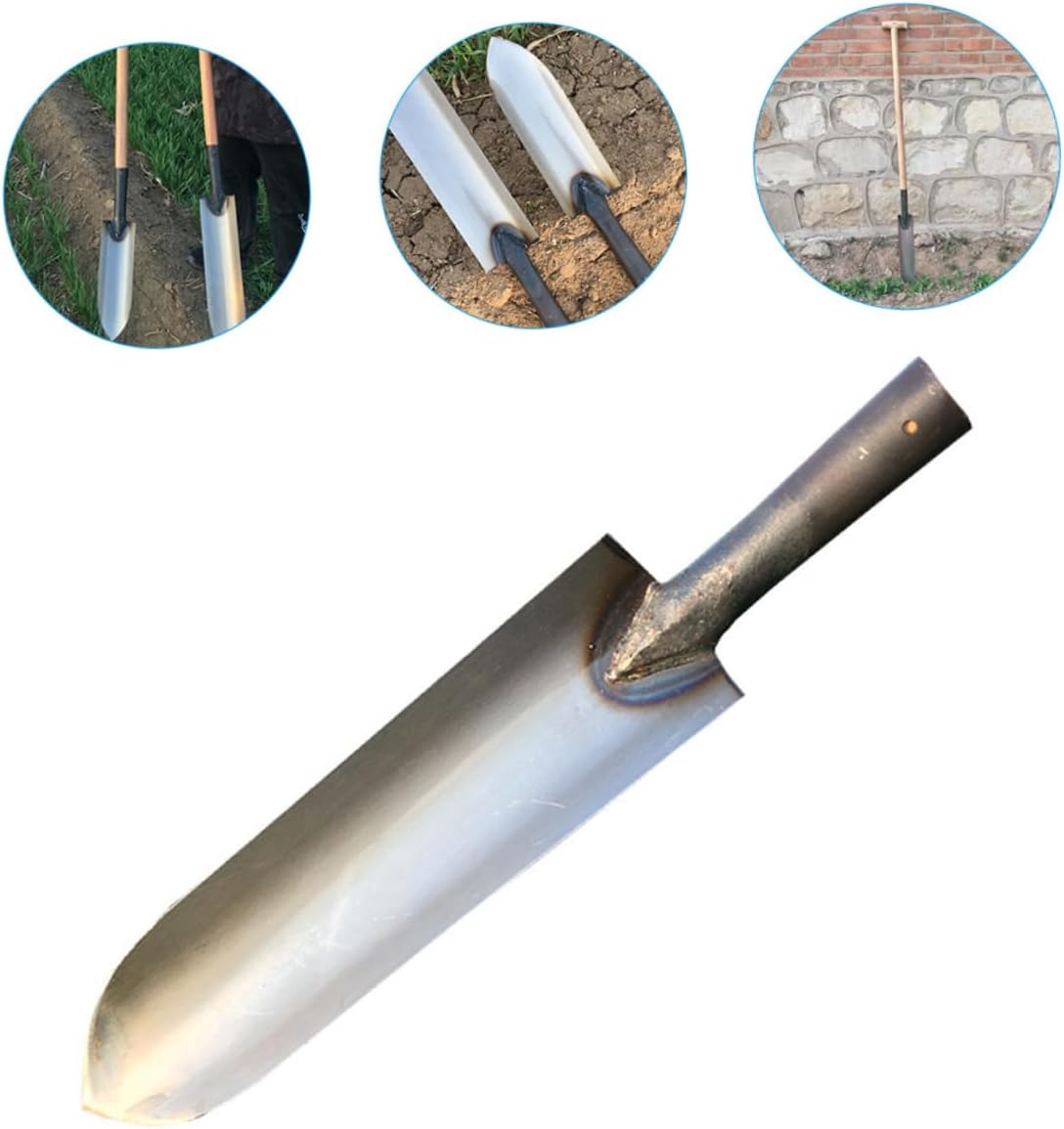 Heavy Duty Steel Garden Shovel for Digging and Transplanting Long Handle for Weeding Outdoor Use Sturdy and Practical Gardening Tool