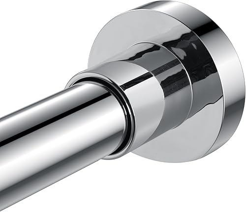 Miniatura 10 de BRIOFOX Barra de cortina de ducha ajustable de 47 a 61 pulgadas, barra de ducha de tensión de resorte, sin perforación, antideslizante, cromada