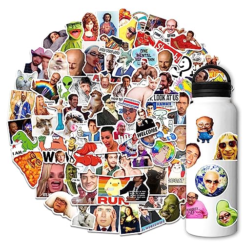 Emoji Stickers 100 Piezas, Pegatinas para Ordenador Portátil, Vinilo de Bomba para Equipaje de Coche, Monopatín, Motocicleta - para Adolescentes y Adultos