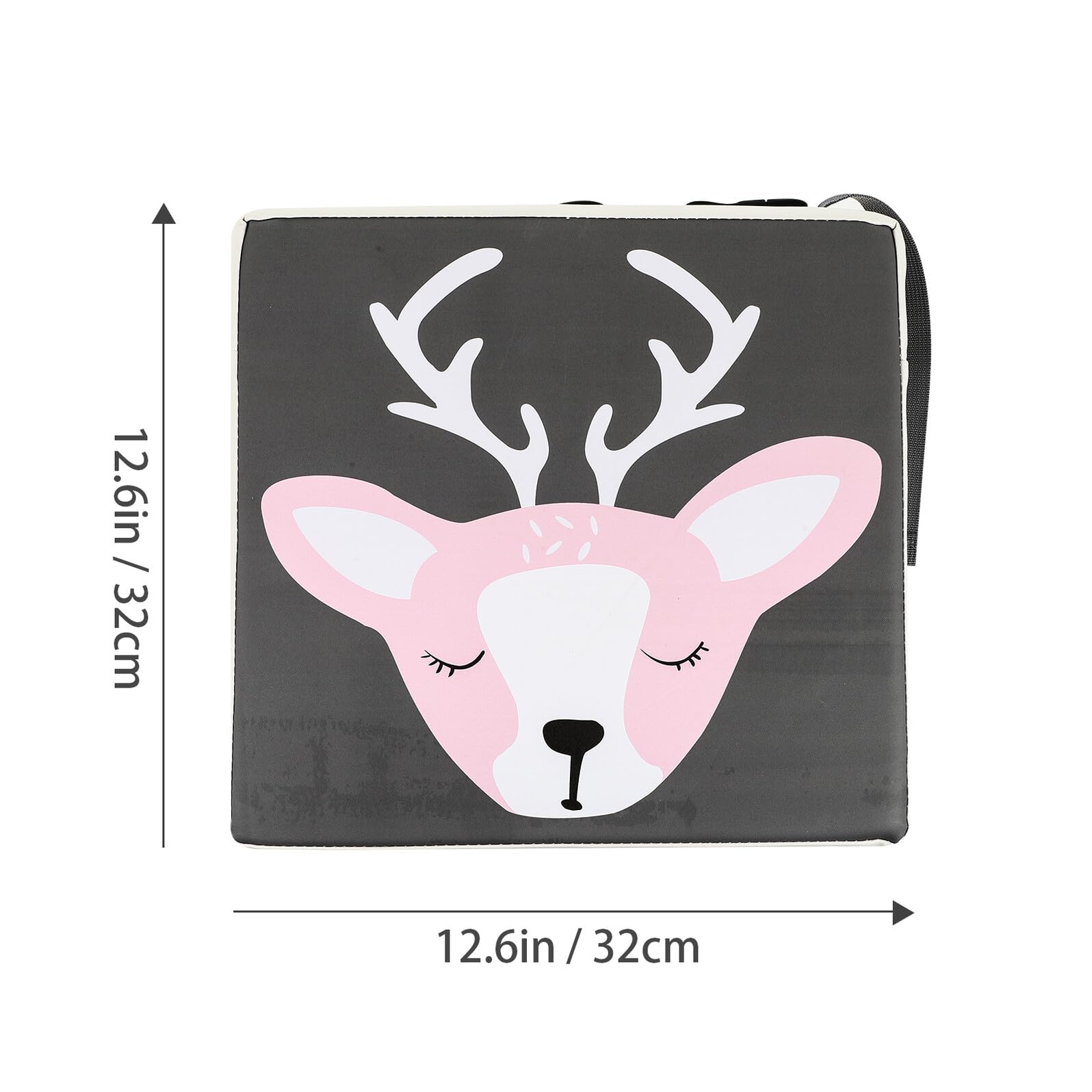 Coussin Rehausseur de Chaise Garçon et Filles Antidérapant et Imperméable Motif Petit Cerf Dimensions 32X32X8 CM Siège Ajustable pour Bébé Housse Lavable Accessoire Salle à