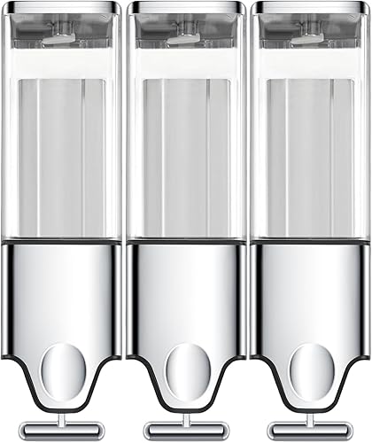 Dispensadores cuadráticos 3 en 1 para la ducha, dispensador de jabón de ducha, dispensador de acondicionador, dispensador de champú, distribuidor